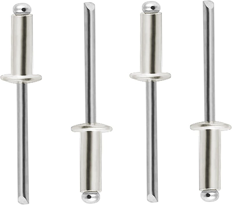 Botten 100 pcs 1/8"x 1/2" Stainless Steel Blind Pop Rivets,3.2 x 13mm Open End Type Pop Rivet Grip Range 1/8-1/2 inch - Image 1